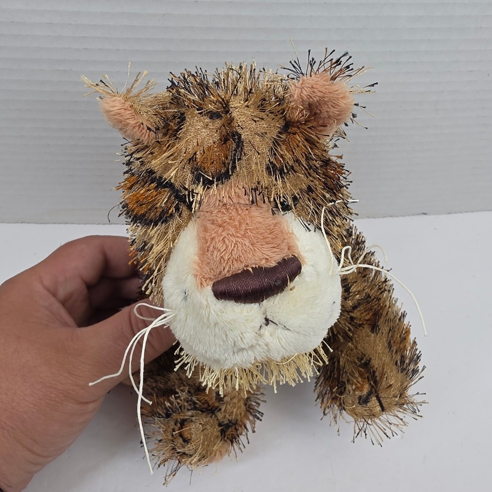 Webkinz Bengal Tiger Plush Stuffed Animal Ganz W Embroidery HM152 Brown Tan 8.5"